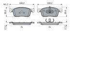 Bremsbelagsatz, Scheibenbremse PEUGEOT 607