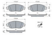 Bremsbelagsatz, Scheibenbremse VW GOLF ALLTRACK
