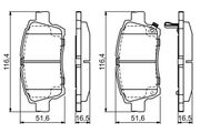 Bremsbelagsatz, Scheibenbremse TOYOTA YARIS