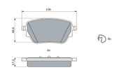 Bremsbelagsatz, Scheibenbremse MERCEDES-BENZ CLA
