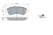 Bremsbelagsatz, Scheibenbremse CITROËN BERLINGO