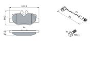 Bremsbelagsatz, Scheibenbremse MERCEDES-BENZ VIANO