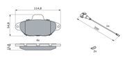 Bremsbelagsatz, Scheibenbremse FIAT PANDA