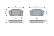 Bremsbelagsatz, Scheibenbremse HYUNDAI i10
