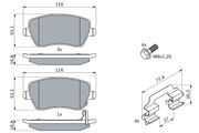 Bremsbelagsatz, Scheibenbremse OPEL AGILA