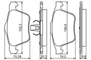 Bremsbelagsatz, Scheibenbremse VOLVO S80