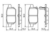 Bremsbelagsatz, Scheibenbremse TOYOTA YARIS