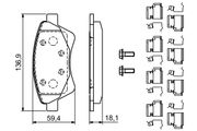 Bremsbelagsatz, Scheibenbremse RENAULT KANGOO