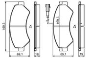Bremsbelagsatz, Scheibenbremse FIAT DUCATO