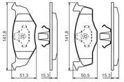 Bremsbelagsatz, Scheibenbremse VW VENTO