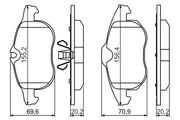 Bremsbelagsatz, Scheibenbremse OPEL ASTRA