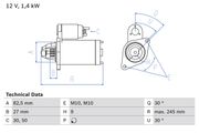 Starter MERCEDES-BENZ T1