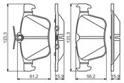 Bremsbelagsatz, Scheibenbremse VW TOURAN