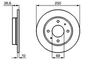 Bremsscheibe SMART FORFOUR
