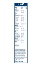 Wischblatt Rear CITROËN XANTIA