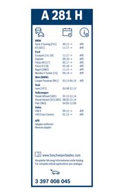 Wischblatt Rear VOLVO V40