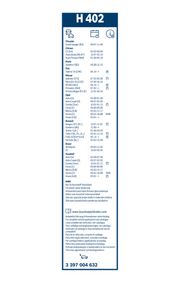 Wischblatt Rear DACIA SANDERO