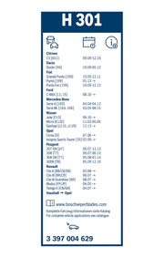 Wischblatt Rear OPEL CORSA