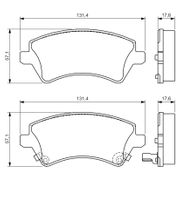 Bremsbelagsatz, Scheibenbremse TOYOTA COROLLA
