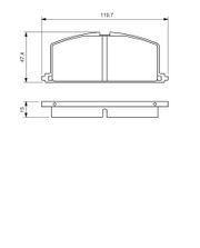 Bremsbelagsatz, Scheibenbremse TOYOTA STARLET