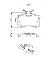 Bremsbelagsatz, Scheibenbremse VW PASSAT