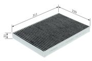 Filter, Innenraumluft AUDI 80