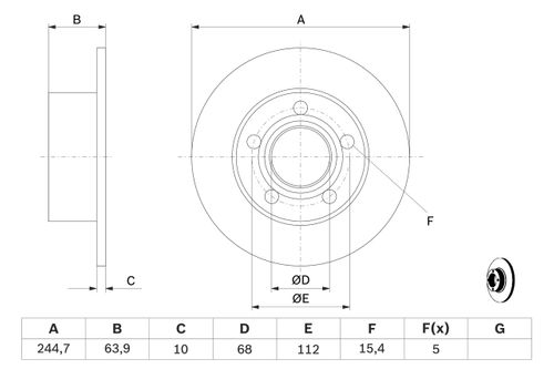 Produktbild für Bremsscheibe