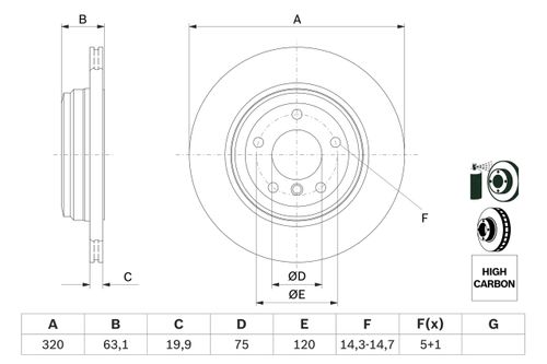 Produktbild für Bremsscheibe