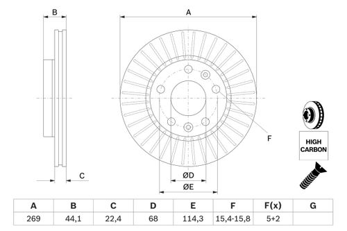 Produktbild für Bremsscheibe