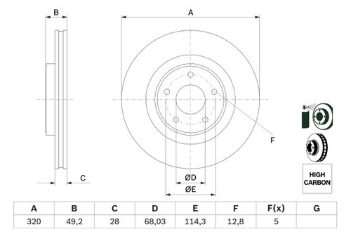 Produktbild für Bremsscheibe