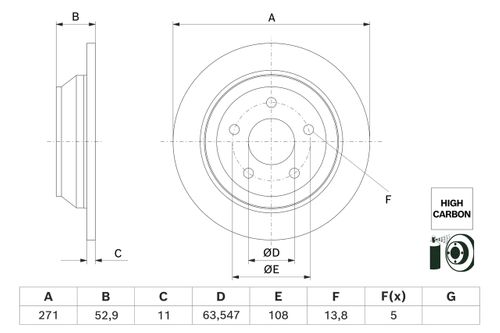 Produktbild für Bremsscheibe