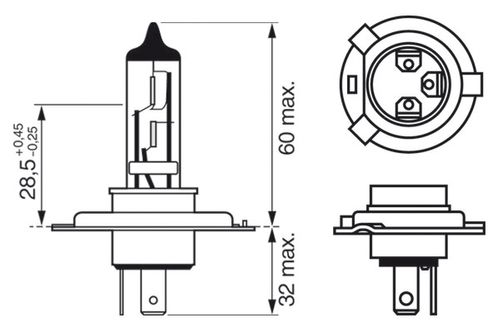 Produktbild für Glühlampe, Hauptscheinwerfer