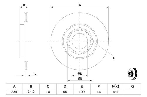 Produktbild für Bremsscheibe