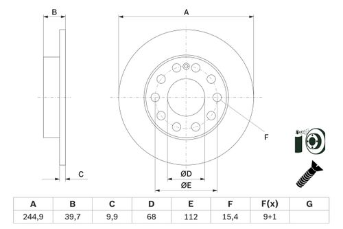 Produktbild für Bremsscheibe