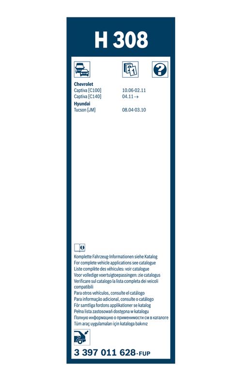 Produktbild für Wischblatt Rear