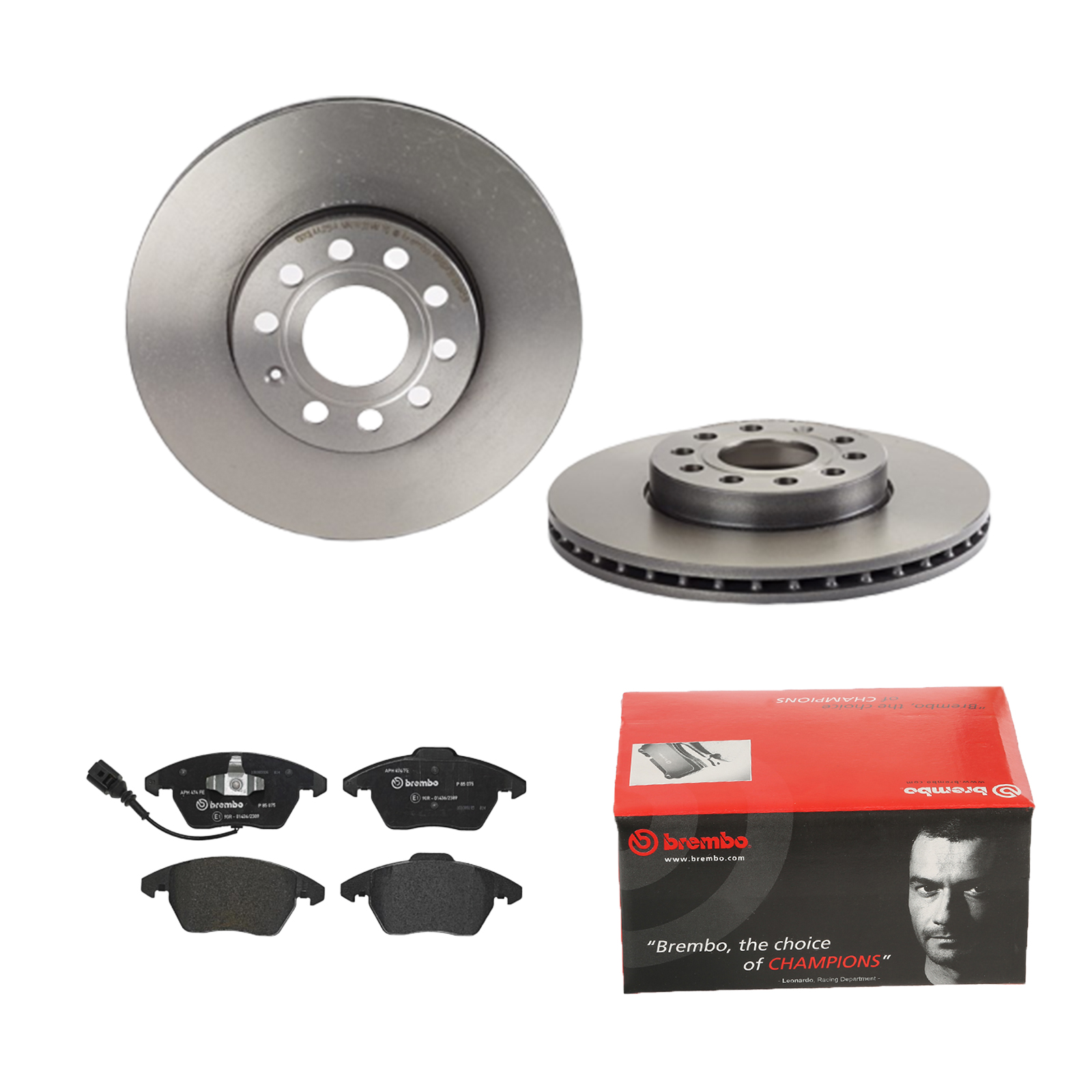 Brembo 2 Bremsscheiben Coated Beluftet Belage Vorne Fur Vw Golf 6 5k1 Touran Ebay