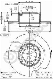 Bremsscheibe MERCEDES-BENZ T1