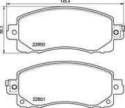 Bremsbelagsatz, Scheibenbremse SUBARU FORESTER