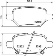 Bremsbelagsatz, Scheibenbremse CHEVROLET TRAX