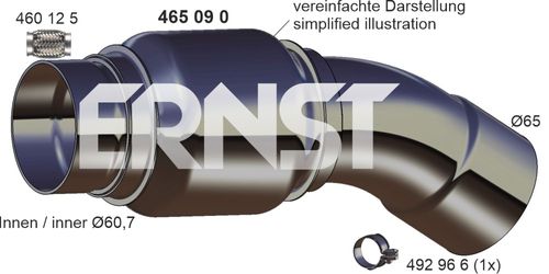 Produktbild für Reparaturrohr, Ruß-/Partikelfilter