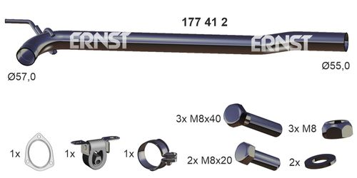 Produktbild für Reparaturrohr, Katalysator