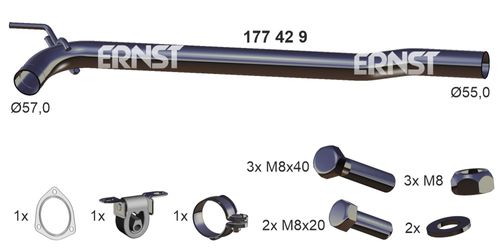 Produktbild für Reparaturrohr, Katalysator
