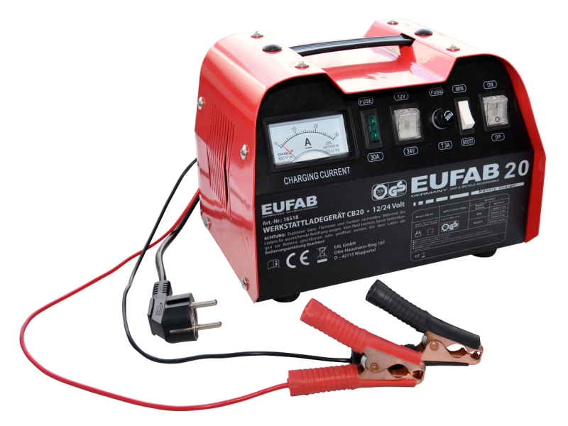 Chargeur avec fonction de recharge rapide 12 V - 15 ampères EUFAB