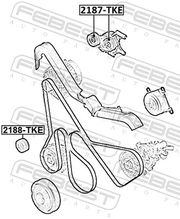 Spannrolle, Keilrippenriemen FORD RANGER