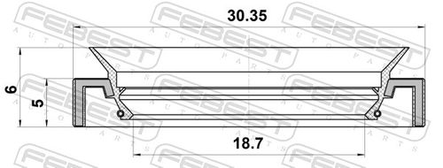 Produktbild für Wellendichtring, Lenkgetriebe