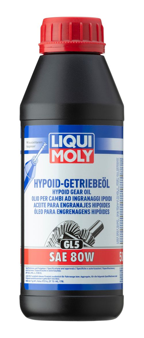 Produktbild für Hypoid-Getriebeöl (GL5) SAE 80W [500 ml]