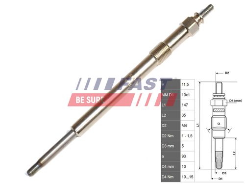 Produktbild für Glühkerze, elektr. Zuheizer