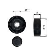 Umlenk-/Führungsrolle, Keilrippenriemen DriveAlign® VOLVO 940