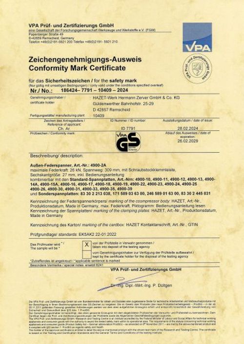 Produktbild für Federspanner, Fahrwerksfeder