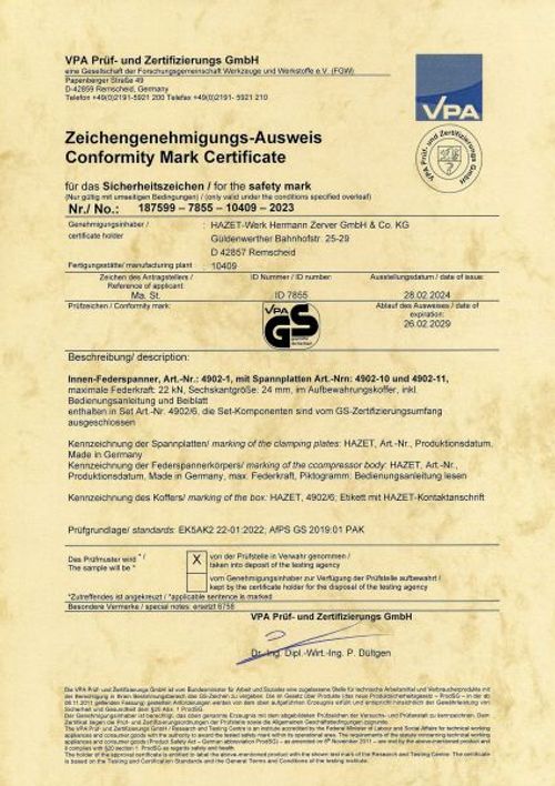 Produktbild für Federspanner, Fahrwerksfeder